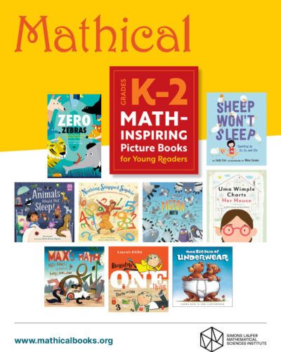Mathical Book List flyers for 2015-2023 by age level