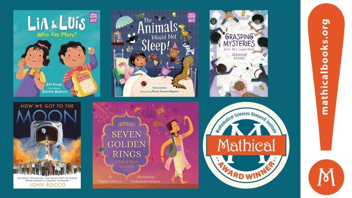 2021 Mathical Award Winners Book Covers and Award logo